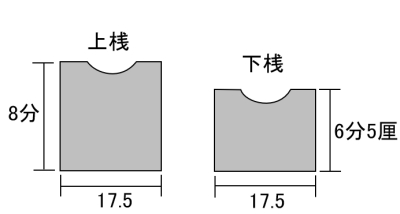 関西天地　寸法図